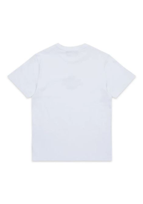 T-Shirt Bianca Con Logo e Foglia D'Acero DSQUARED2 KIDS | DQ2743-D0AC7DQ100